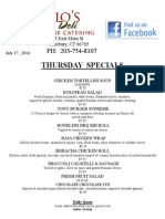 Daily Specials