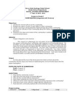 Project Integration With Science:: 1 Term, SY 2012 - 2013