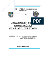 Aplicaciones de La Geoestadistica A La Industria Minera