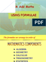 SPM Add Maths: Using Formulae