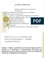 Ley Organica Del Banco de Guatemala