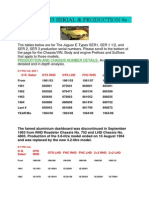 E-Type Serial & Production Numbers