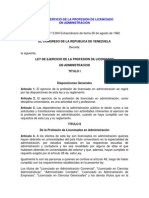 Ley de Ejercicio de La Profesion de Licenciado en Administracion