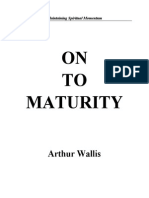 On To Maturity-Arthur Wallis