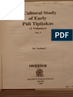 A Cultural Stuy of Early Pali Tipitakas V1 by DR Yashpal