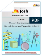 CBSE CBSE Class 12th Mathematics Solved Question Paper 2011 Set II