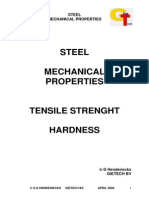 Calculation Tensile and Hardness Steel