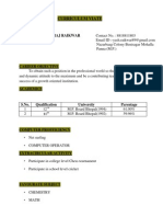 Curriculum Viate: Yogendra Yash Raj Raikwar