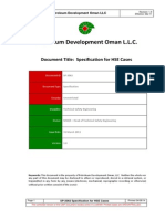 SP 2062 HSE Specification Specifications For HSE Cases