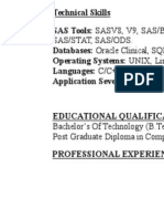 SAS Programmer Resume