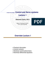 Nonlinear Control and Servo Systems: Giacomo Como, 2014