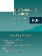 Lecture 4 Describing Variation & Probability