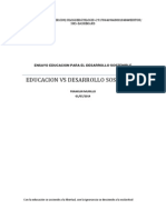 Ensayo Educacion para El Desarrollo Sostenible