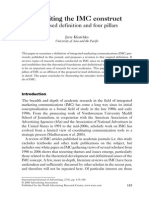 Kliatchko, Jerry G. Revisiting The IMC Construct. International Journal of Advertising 27.1 (2008) 133 160.