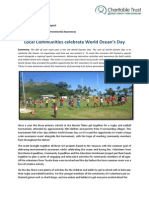 GVI Fiji Achievement Report July 2014 - Yasawas, World Oceans Day JULY