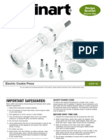 Cuisinart Cookie Press CCP 10 Manual