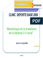 Metodologia de La Enseñanza de La Defensa 3-3 Zonal Juan Oliver 2009