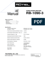 Rotel RB-1090 Service Manual