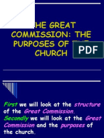 The Great Commission: The Purposes of The Church