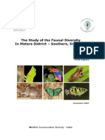 The Study of The Faunal Diversity in Matara District - Southern, Sri Lanka