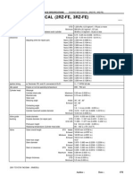 Engine Mechanical (2Rz-Fe, 3Rz-Fe) : Service Data