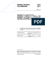 NTC 2871 Ensayo de Tensi+ N Viga PDF