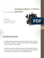 Cultura Organizacional y Estilo de Administración