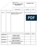 Project Purchasing Procedure