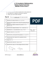 Review From Grade 10 Math