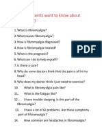 What US Patients Want To Know About Fibromyalgia