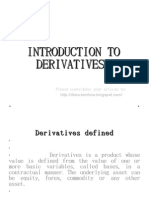 Introduction To Derivatives