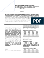 Determination of Aspirin by Indirect Titration