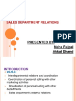 Sales Department Relations