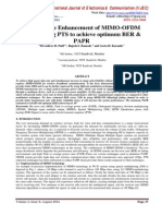 Performance Enhancement of MIMO-OFDM System Using PTS To Achieve Optimum BER & Papr