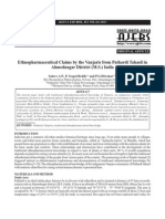 Ethnopharmaceutical Claims by The Vanjaris From Pathardi Tahasil in Ahmednagar District (M.S.) India