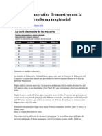 Escala Remunerativa de Maestros Con La Nueva Ley de Reforma Magisterial