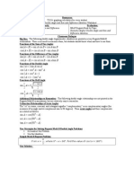 Double Angle Identities Worksheet With Graphysc Calculator