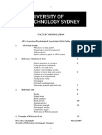 APA UTS Reference Guide