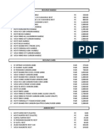 Price List Mzi 2014