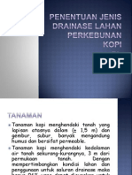 Penentuan Jenis Drainase Lahan Perkebunan Kopi