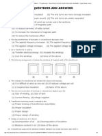 Transformers Obj Questions PDF