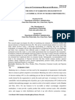 Investigating The Impact of Marketing Mix Elements On Consumer Loyalty: An Emprical Study On Nigerian Breweries Plc.