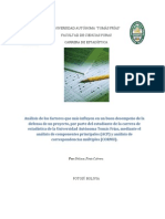 Universidad Autónoma "Tomás Frías" Facultad de Ciencias Puras Carrera de Estadística