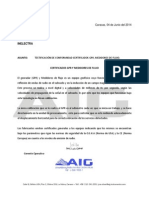 Certificados GPR, Medidor de Flujo, RTK