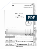 Method Statement For Underground Piping FC