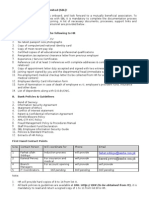 HR Docs & Policy Check List 