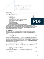 Basic MATLAB Functions and Operations Used in ME 205