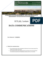 Data Communications: ECE 583 Lecture