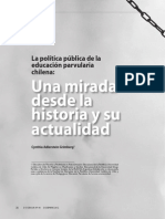 La Política Pública de La Educación Parvularia Chilena: Una Mirada Desde La Historia y Su Actualidad