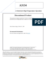 Discontinued Product: Bipolar Hall Effect Switch For High-Temperature Operation